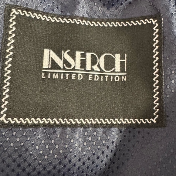 Inserch Navy Blue Velvet Blazer with Gold Buttons 4 XL - Picture 4 of 7